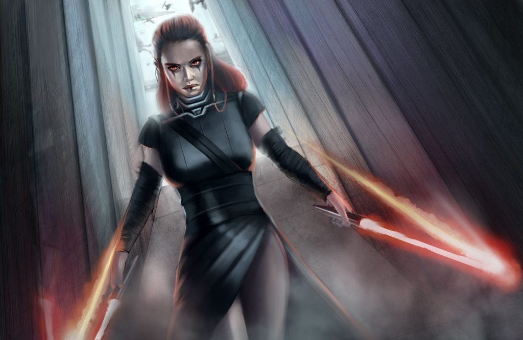 Rey Star Wars Warrior Artwork Wallpaper - Star Wars Sith Rey - HD Wallpaper 