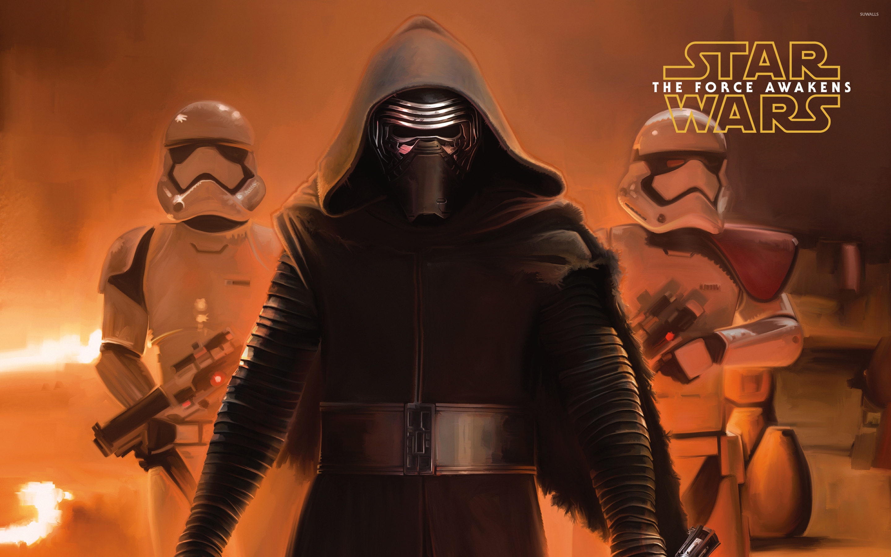 Star Wars Stormtrooper Kylo Ren - HD Wallpaper 