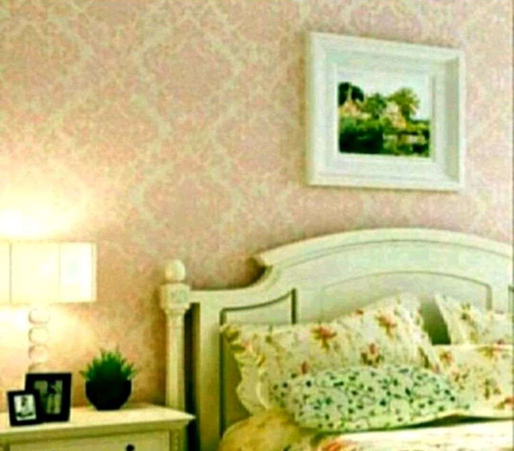 Wallpaper Dinding, 3d, Tcl - Pink Wallpaper For Women's Bedroom - HD Wallpaper 