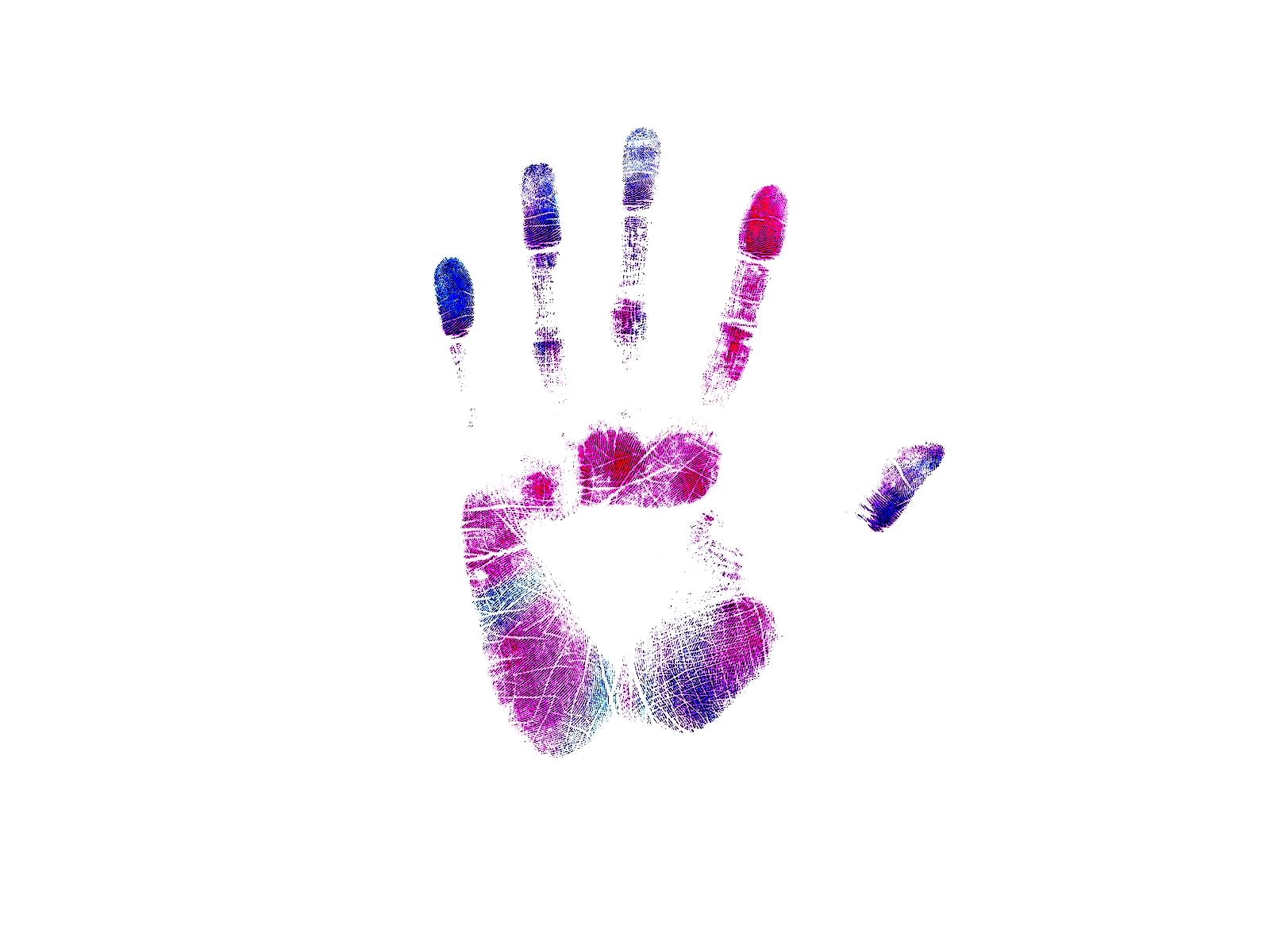Pair Of Hand Prints - HD Wallpaper 