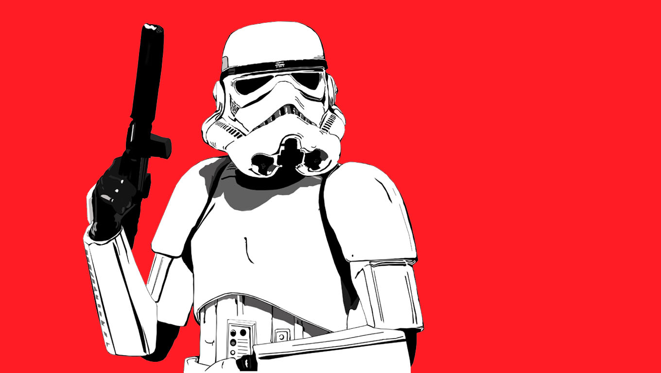 Red Stormtrooper Star Wars - HD Wallpaper 