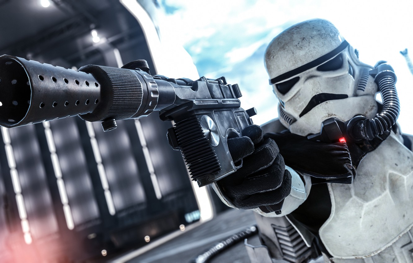 Photo Wallpaper Weapons, Star Wars, Equipment, Battlefront, - Star Wars Stormtroopers - HD Wallpaper 