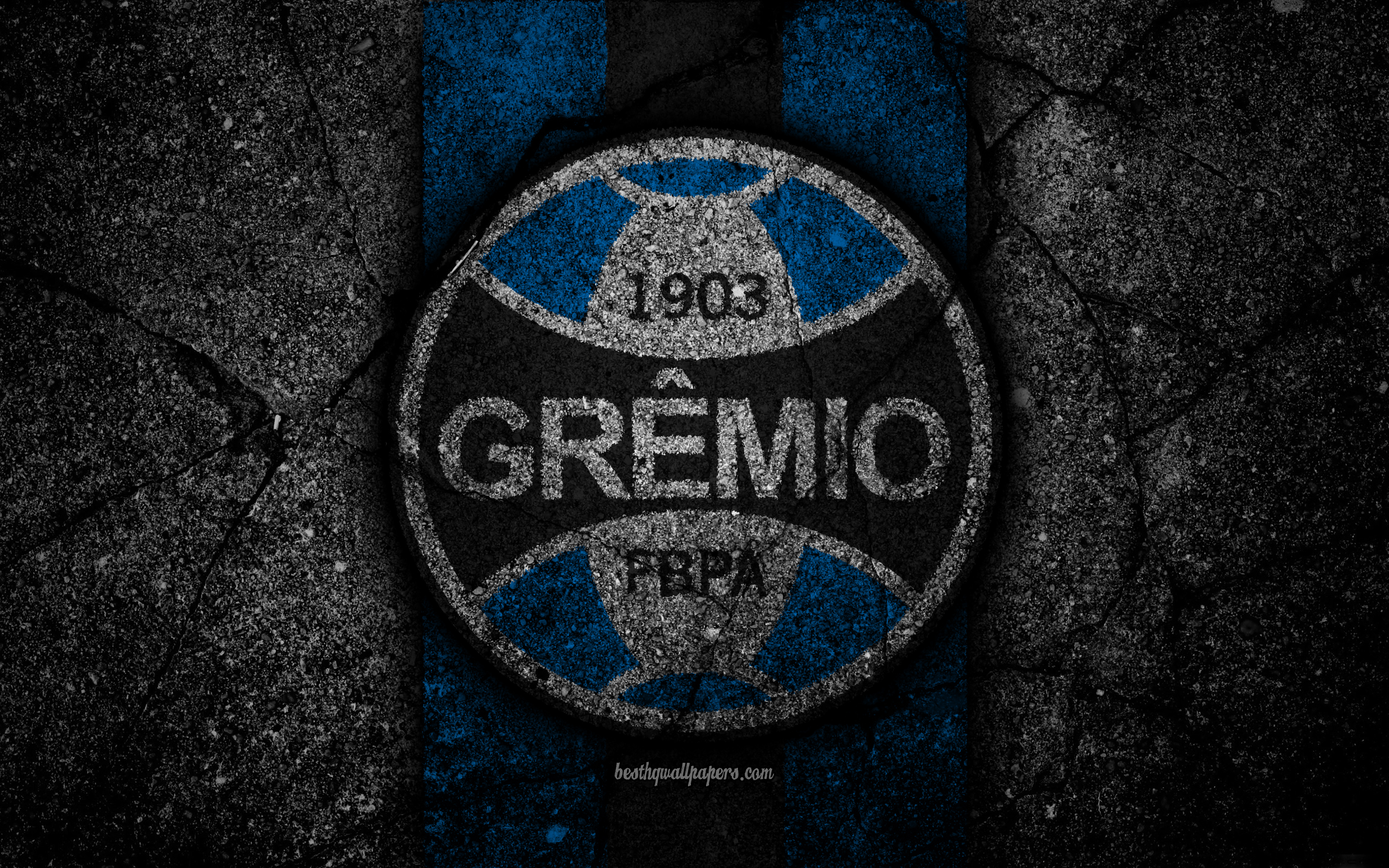 4k, Gremio Fc, Logo, Brazilian Seria A, Soocer, Black - Esteghlal Fc Wallpaper Hd - HD Wallpaper 