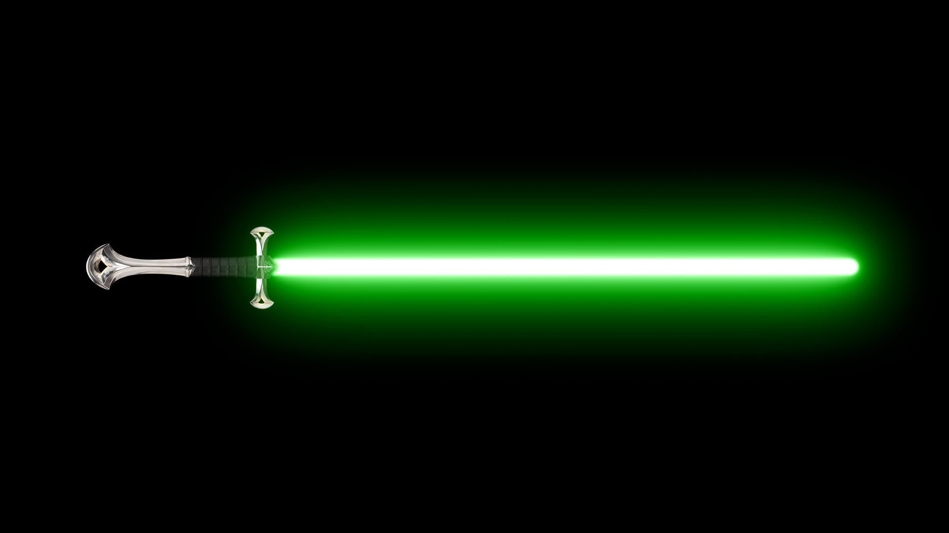1920x1080, Green Lightsaber Wallpaper 
 Data Id 217613 - Light Saber Green Screen - HD Wallpaper 