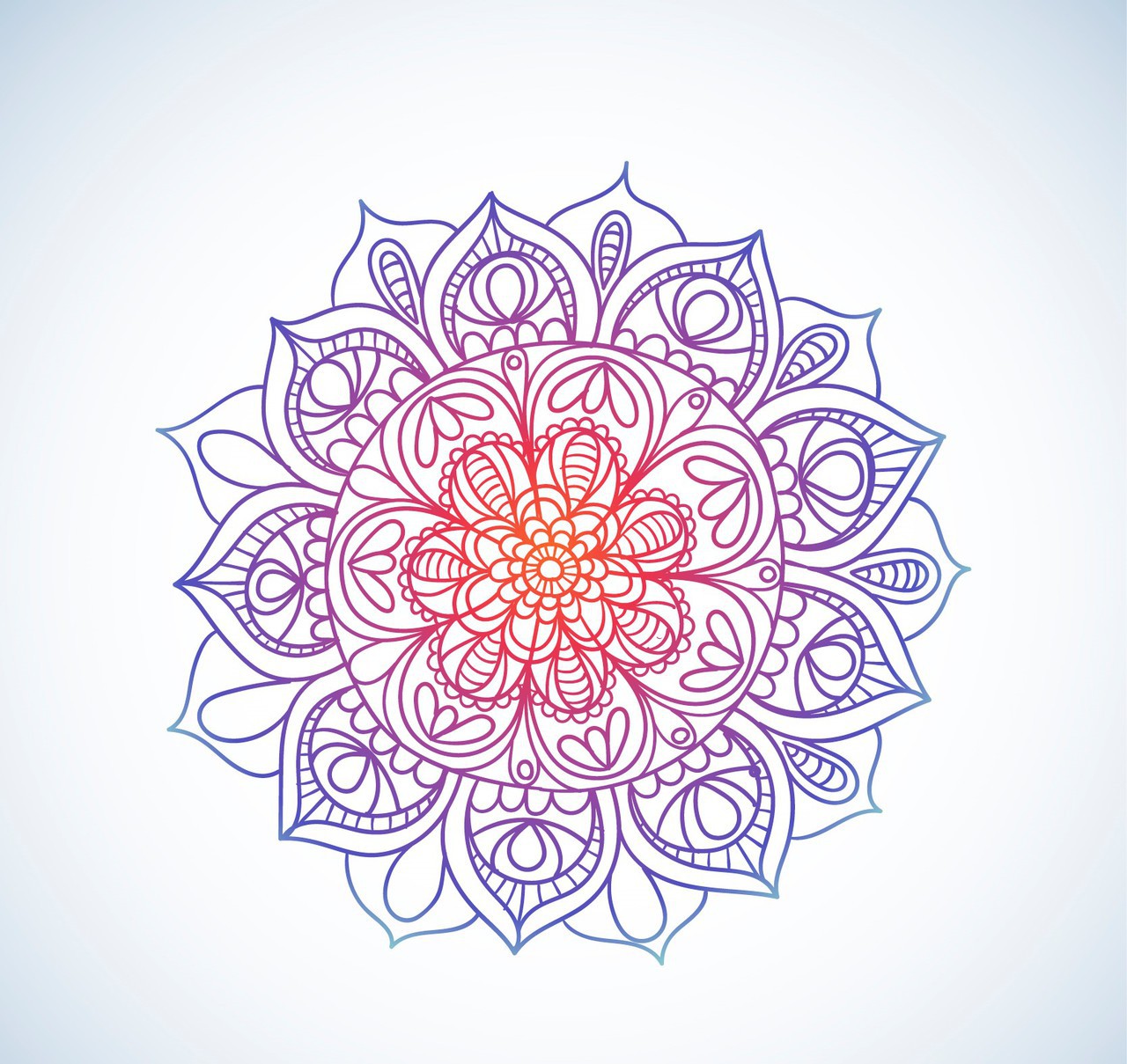 Background, Mandala, Vintage - Mandala Colouring Positive Vibes - HD Wallpaper 