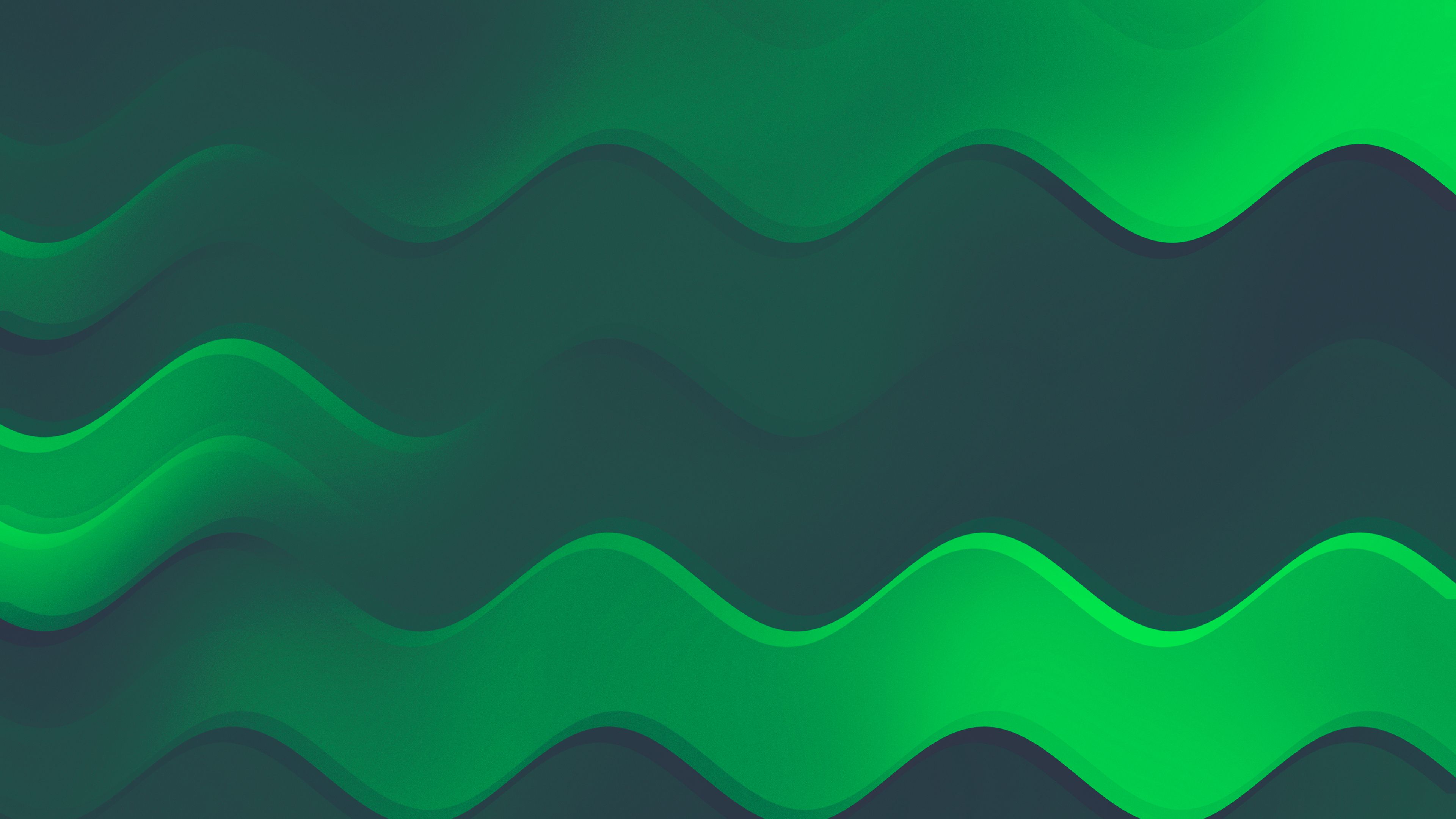 Free Green Waves Chromebook Wallpaper Ready For Download - Illustration - HD Wallpaper 
