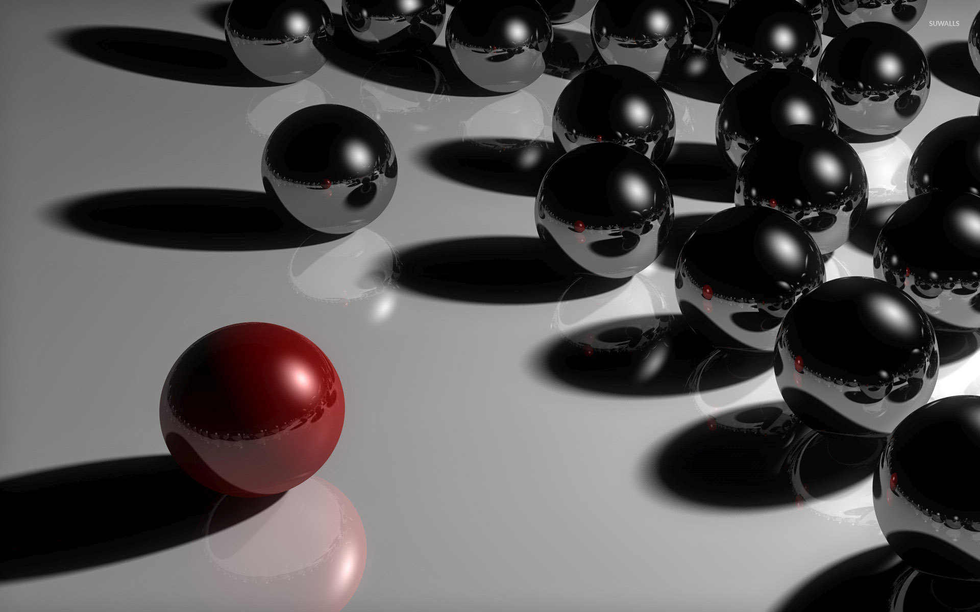 Metallic 3d Balls - HD Wallpaper 