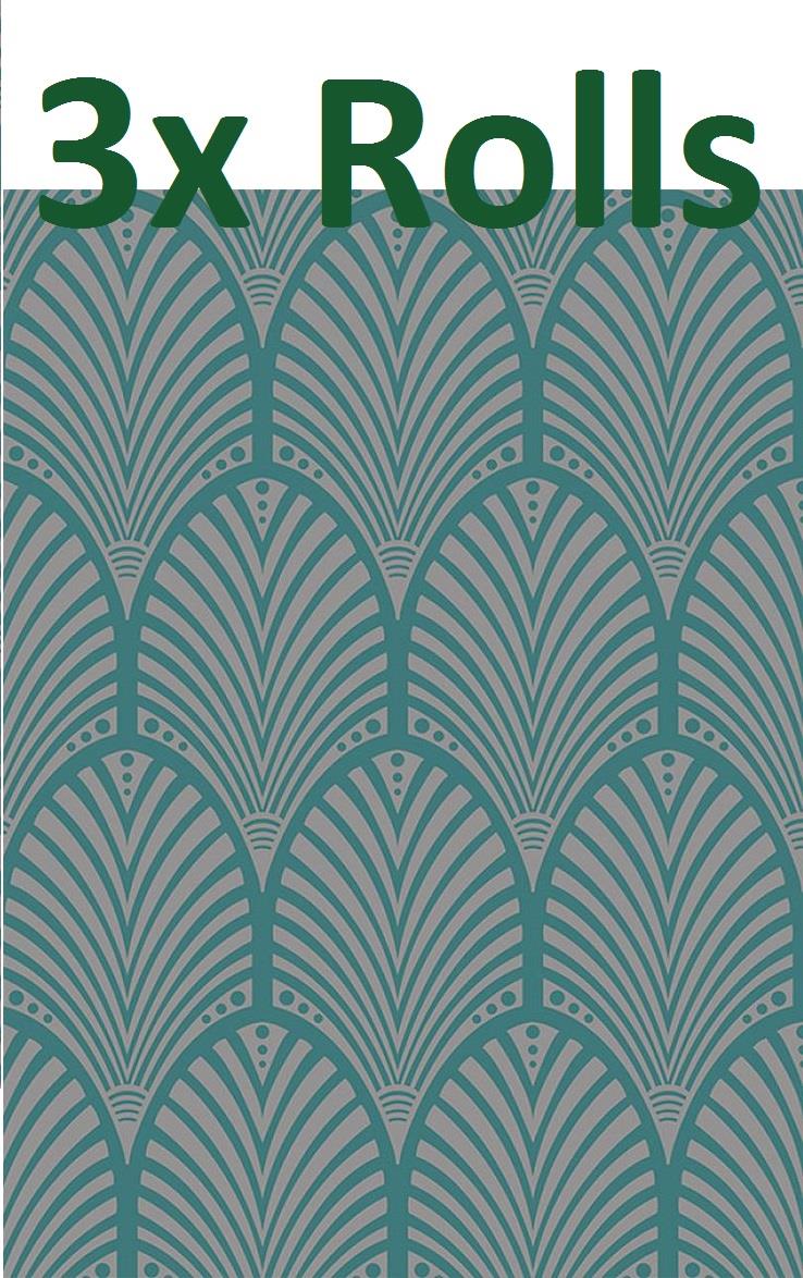 Gatsby Art Deco Wallpaper Teal Holden Decor 65253 - HD Wallpaper 