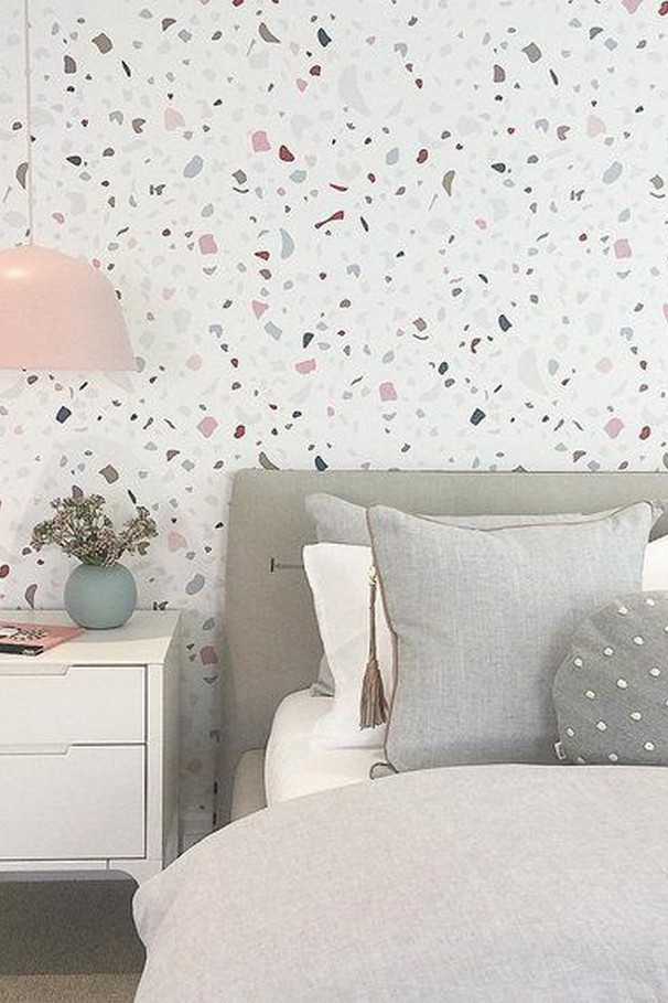 65 Cute Girls Bedroom Ideas For Small Rooms - Papel Pintado Terrazo - HD Wallpaper 