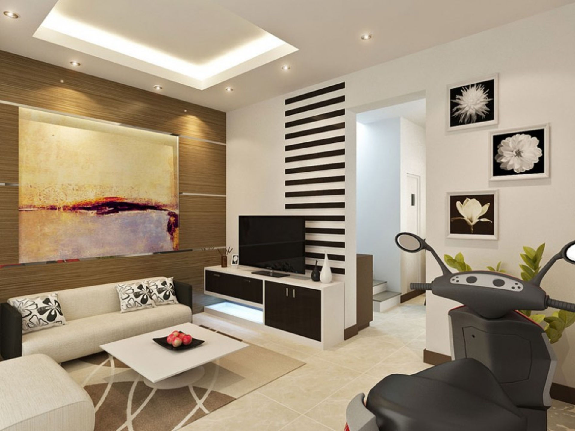 Small Space Living Room Interior Designs - HD Wallpaper 