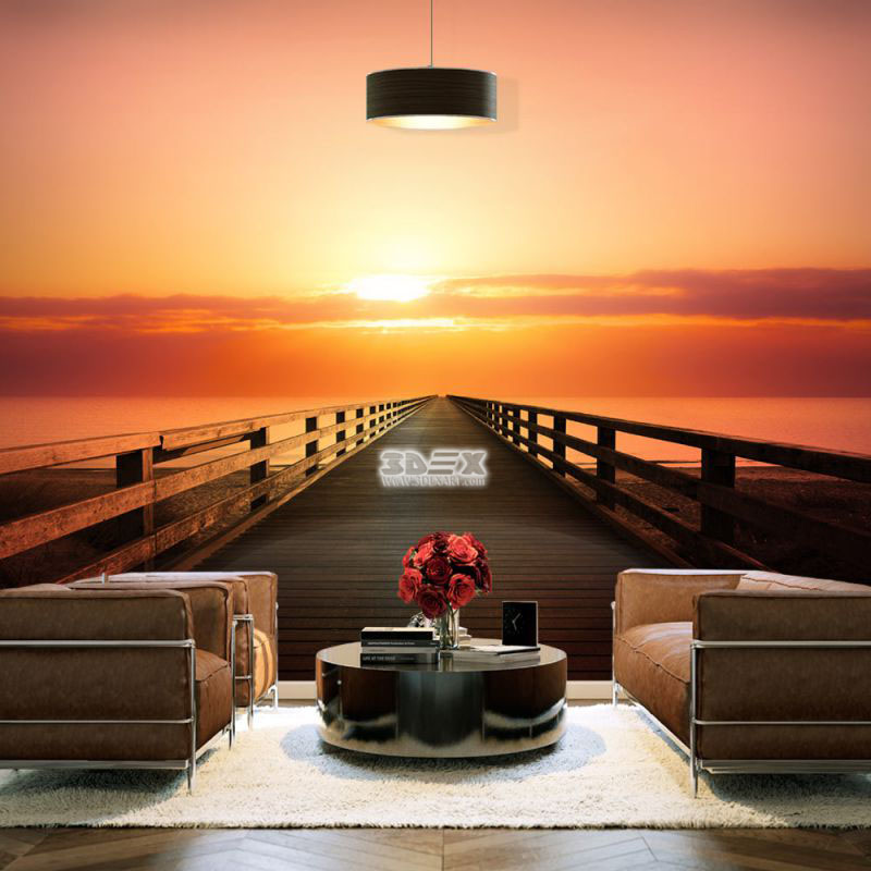 Panoramic 3d Wallpaper Images In Small Living Room - 3d Wallpaper For New Stylish - HD Wallpaper 