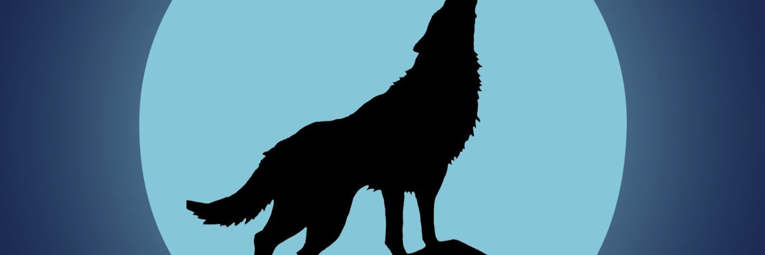 22359 Howling Wolf Silhouette Vector Wallpaper - HD Wallpaper 