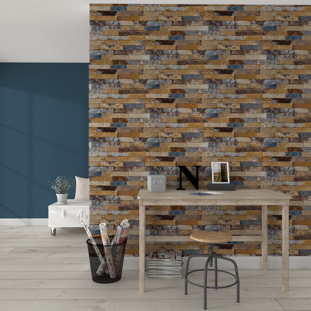 Non-woven Wallpaper Élémentaire Colour Suede - Papier Peint Bleu Petrole - HD Wallpaper 