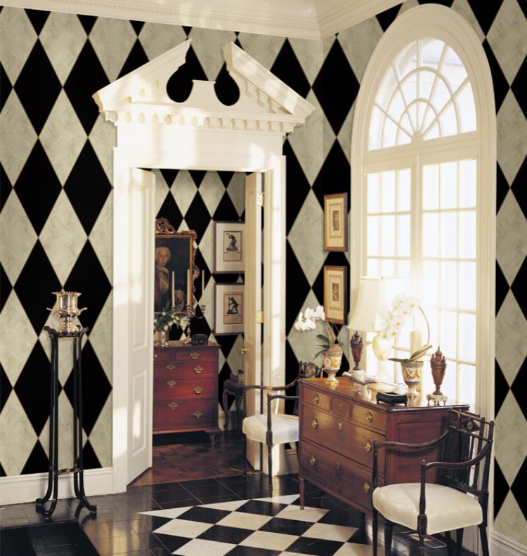 Checkered Wallpaper Room - HD Wallpaper 