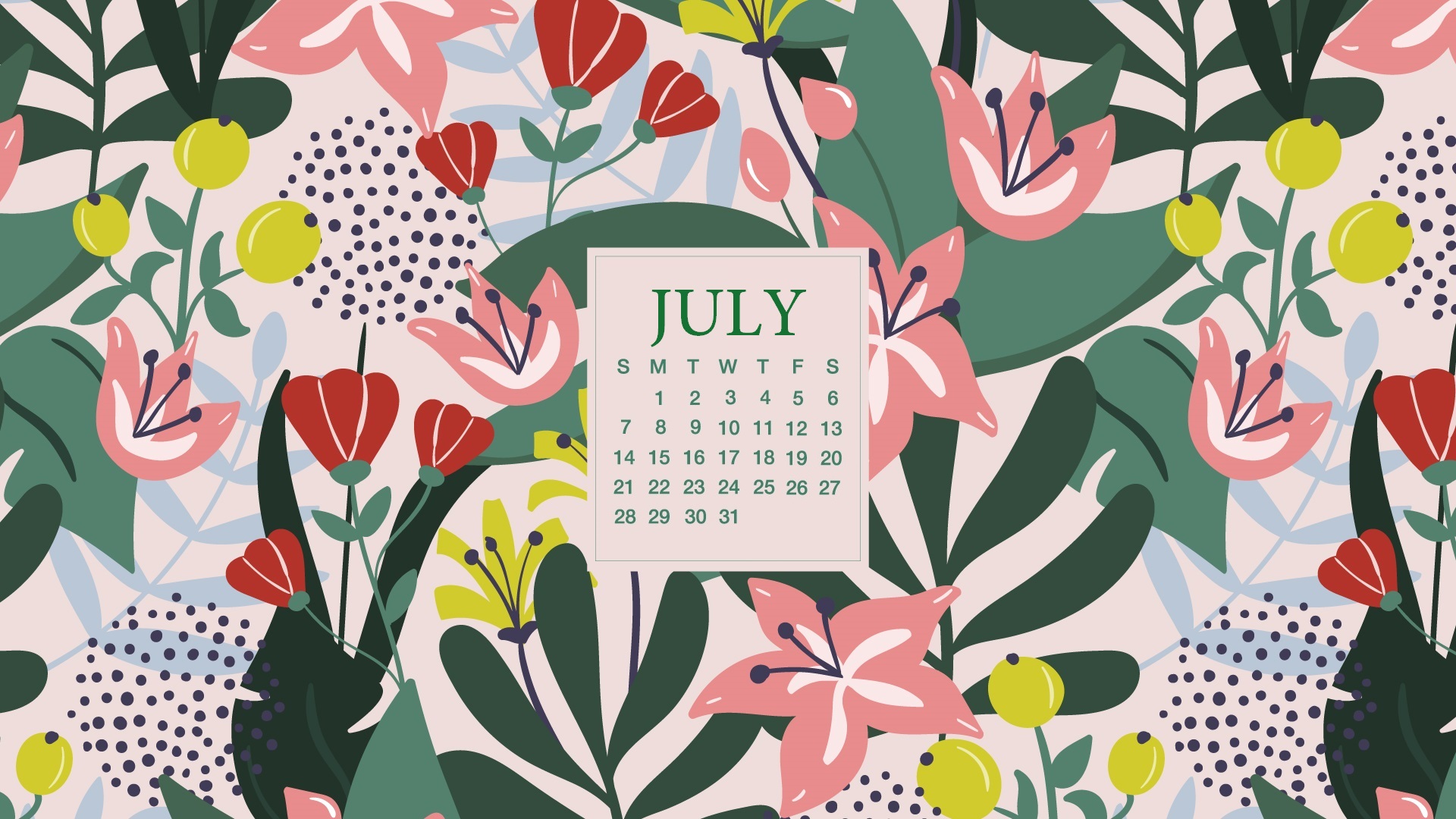 Download July 2019 Desktop Wallpaper - Tulip - HD Wallpaper 