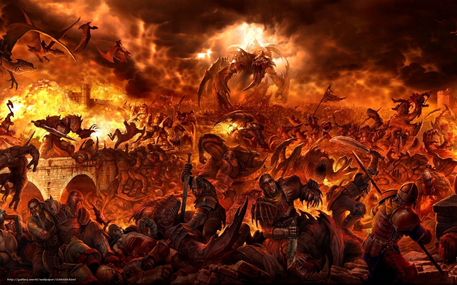 Download Wallpaper Dragon, War, Fear, End Free Desktop - Epic Battle  Background - 1600x1000 Wallpaper 
