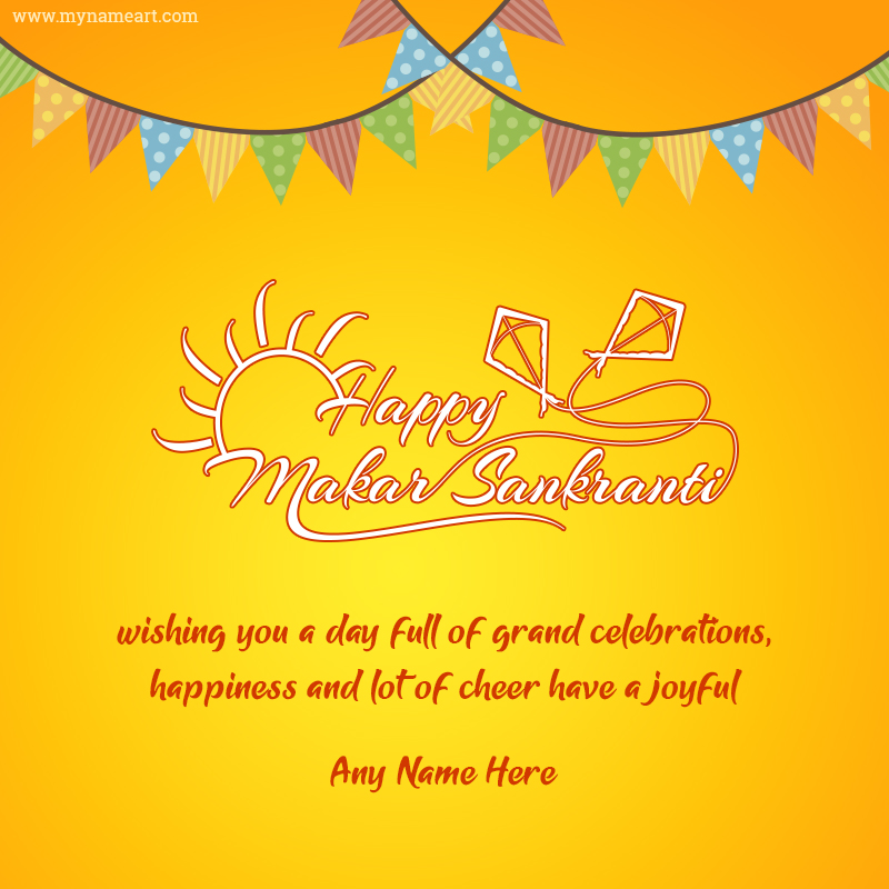 Greetings Card For Makar Sankranti Wishes - Poster - HD Wallpaper 