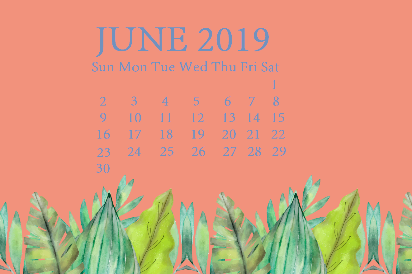 June 2019 Desktop Background Screensaver - June 2019 Calendar Background - HD Wallpaper 