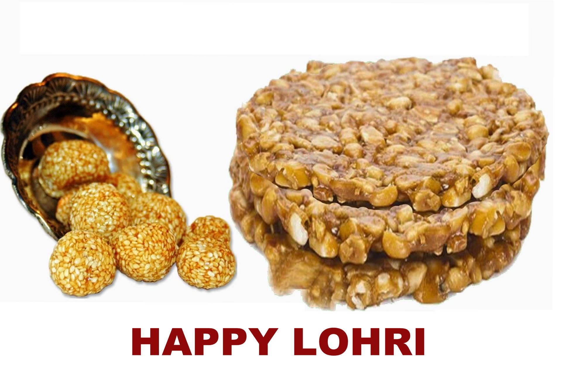 Happy Lohri Gajak And Til Ladoo Wallpapers - Happy Lohri Image Full Hd - HD Wallpaper 