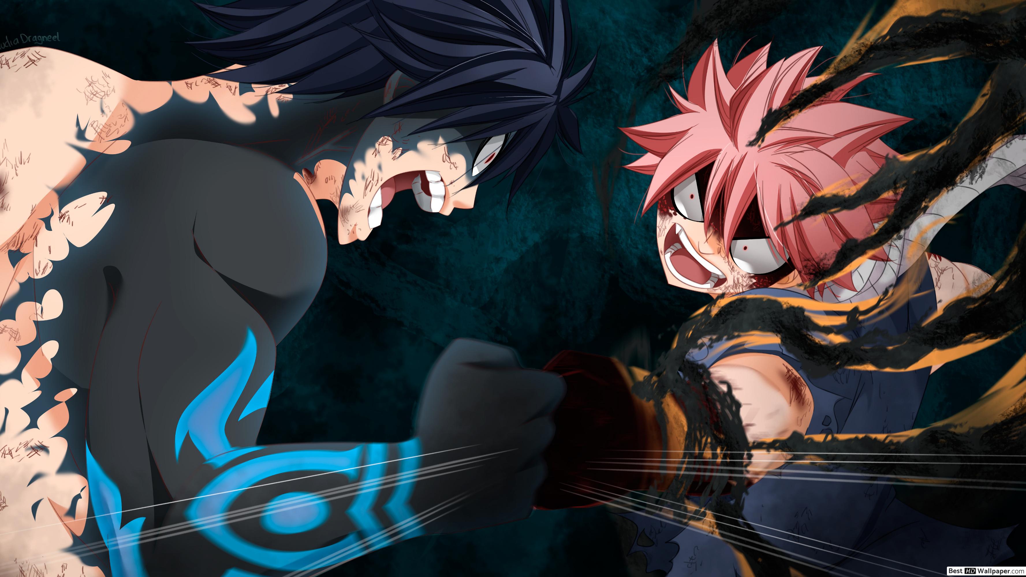 Natsu Dragneel Vs Gray Fullbuster - HD Wallpaper 