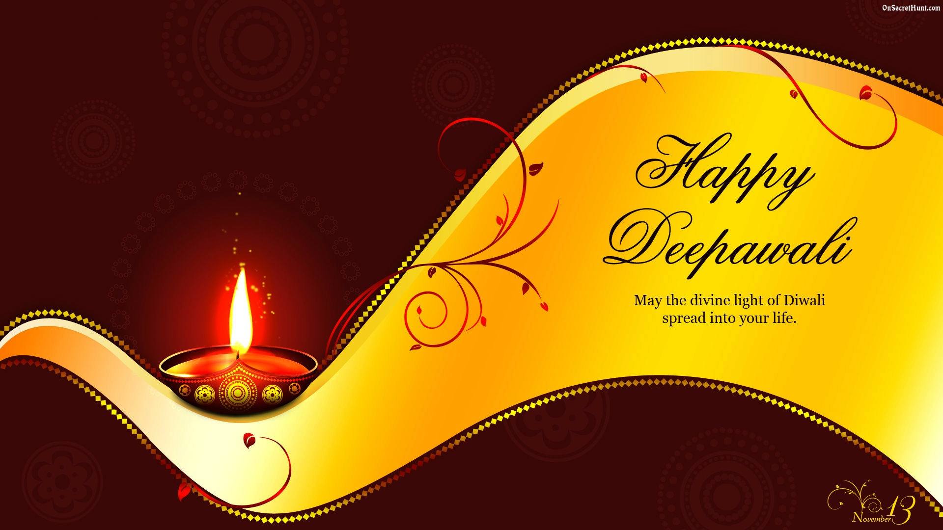 Happy Diwali Greeting Card Png - HD Wallpaper 