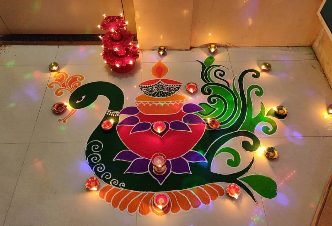 Rangoli Designs For Diwali 2019 - HD Wallpaper 