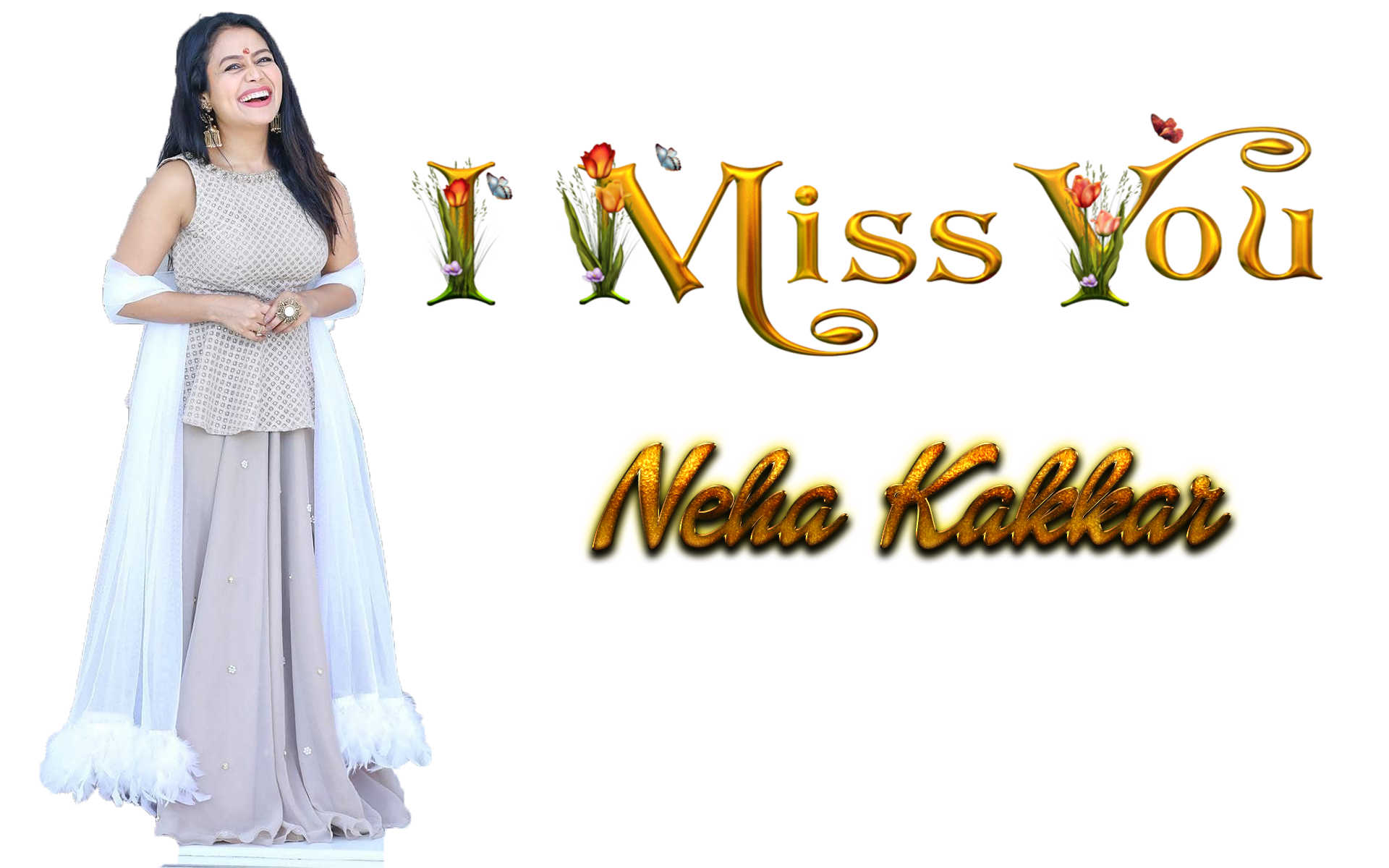 Neha Kakkar Png Photo Background - Gown - HD Wallpaper 