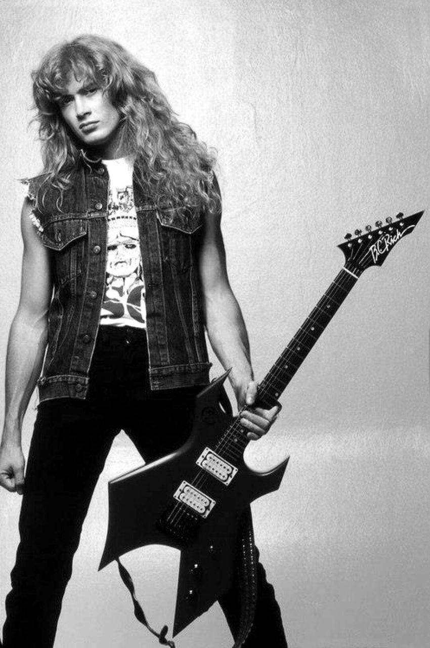 Black And White, Dave Mustaine, And Megadeth Image - Dave Mustaine Young - HD Wallpaper 