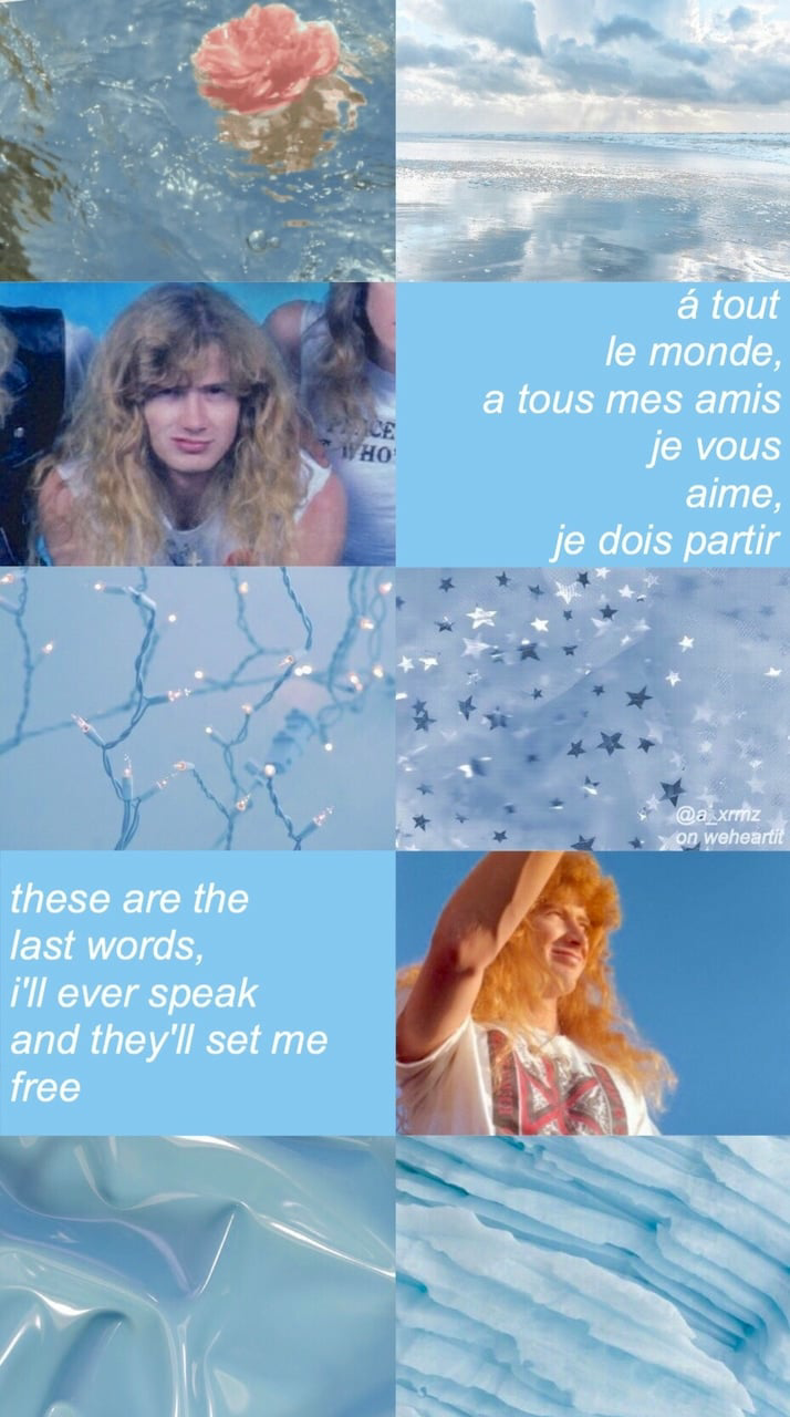 Wallpaper, Blue, And Megadeth Image - Collage - HD Wallpaper 