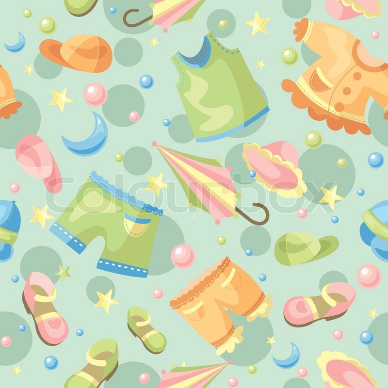 Abstract Cute Seamless Baby Background Vector Illustration - بارك الله لك في الموهوب طفلة - HD Wallpaper 