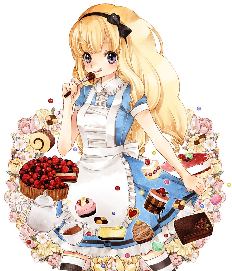 Anime Cute Alice In Wonderland - HD Wallpaper 