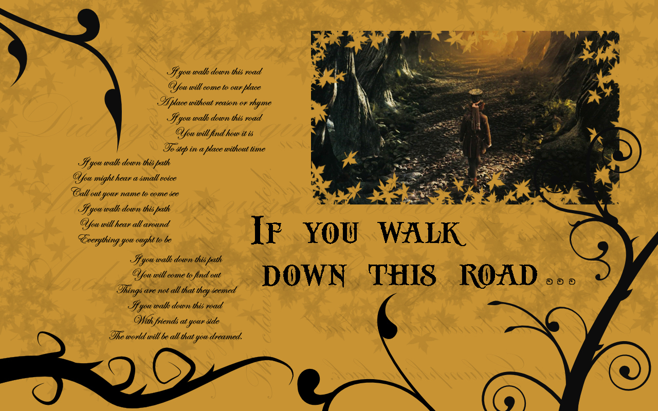 Alice In Wonderland Wallpaper If You Walk Down This - Alice In Wonderland Quotes Background - HD Wallpaper 
