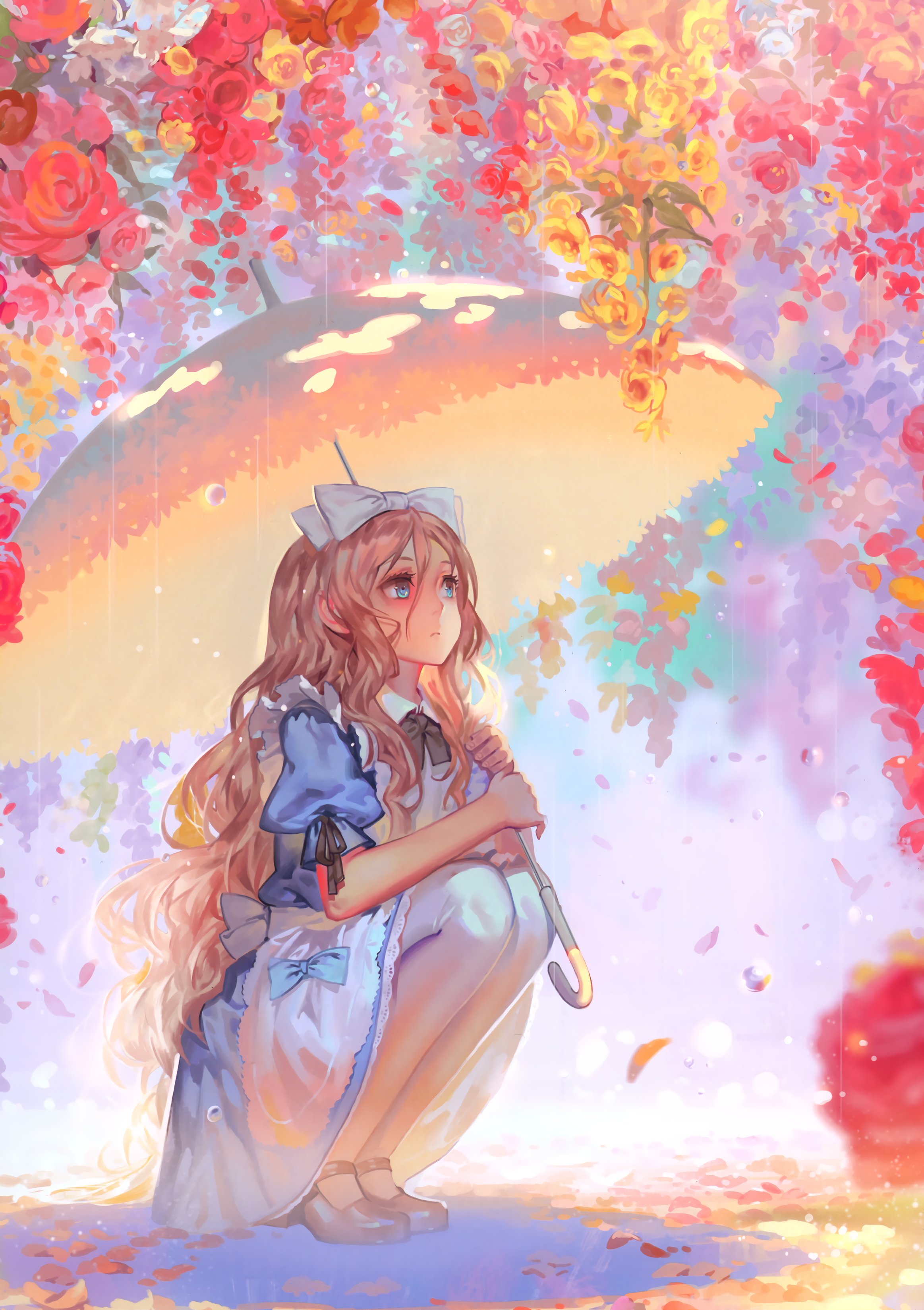 Beautiful Anime Art Paint - HD Wallpaper 