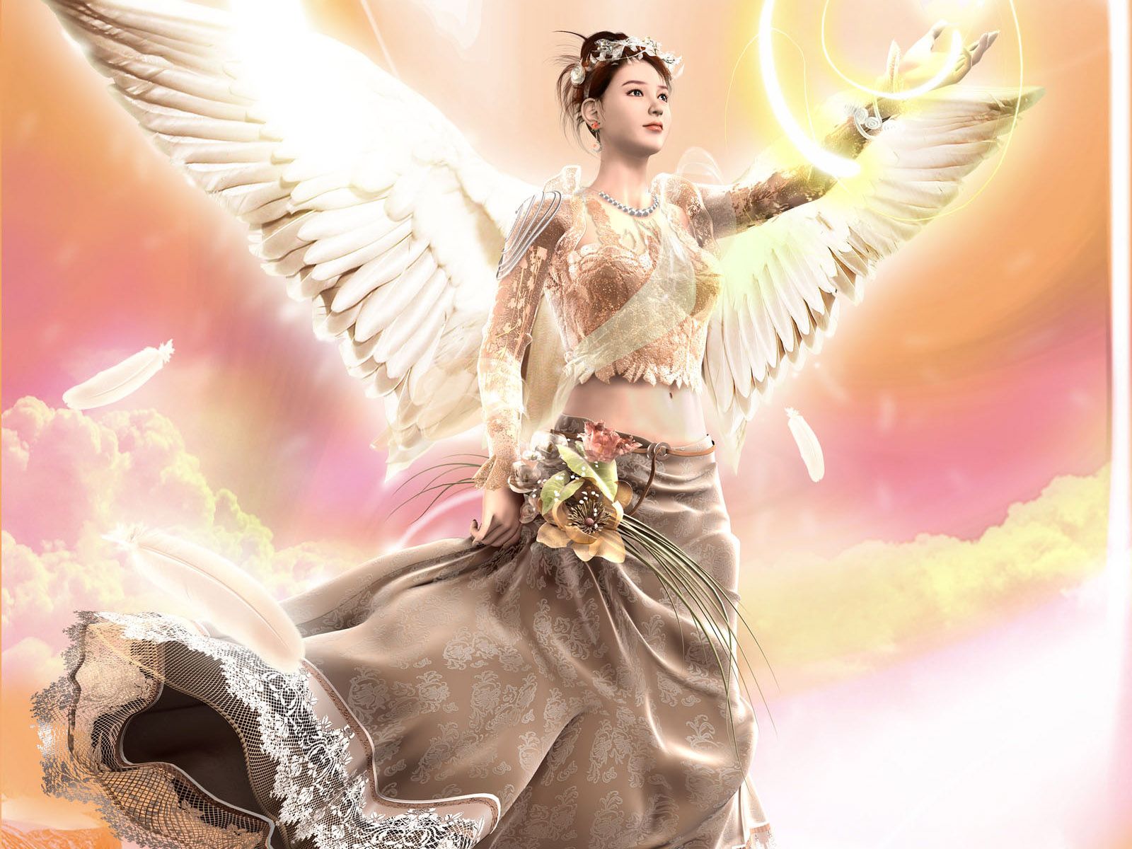 Beautiful Angel Girl - HD Wallpaper 