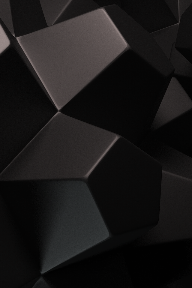 Geometric Shapes 3d Iphone 4s Wallpaper - Black Geometric Iphone Background - HD Wallpaper 