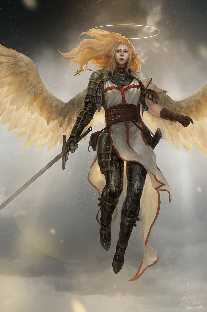 Fantasy Art, Crusaders, Angel - HD Wallpaper 