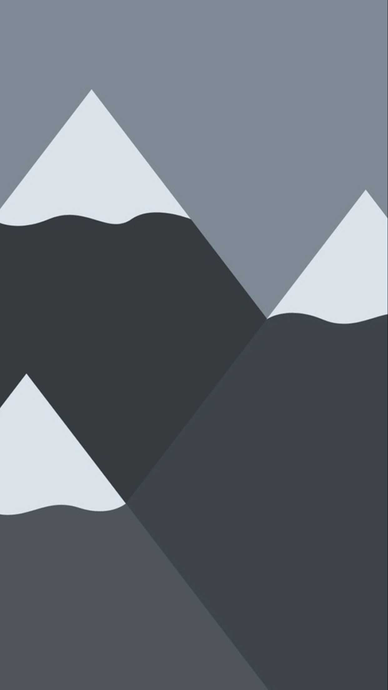 1242x2208, Mountains Minimal Wallpaper Iphone 6 Plus - Grey Minimalist Wallpaper Iphone - HD Wallpaper 