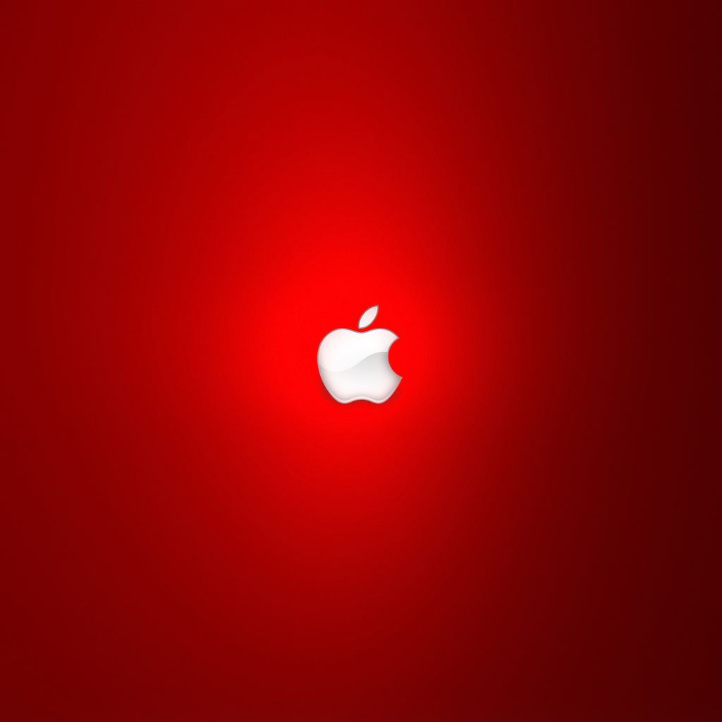 Apple Logo Strong Red Hue Wallpaper - Apple Logo Wallpaper Red - HD Wallpaper 