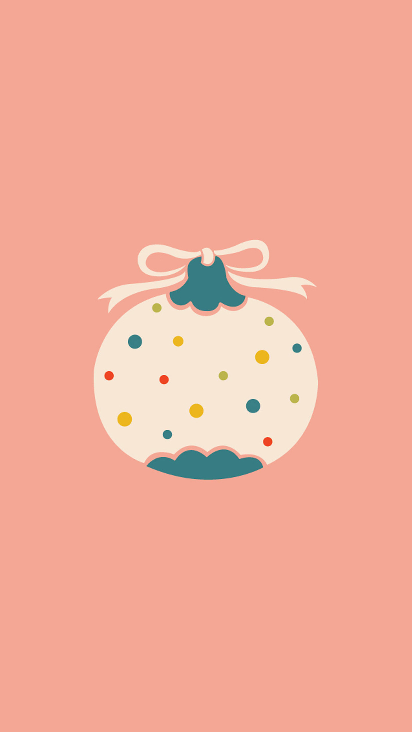 Christmas Ornament Cute Mnimal Flat Wallpaper - Iphone 7 Christmas Wallpaper Cute - HD Wallpaper 