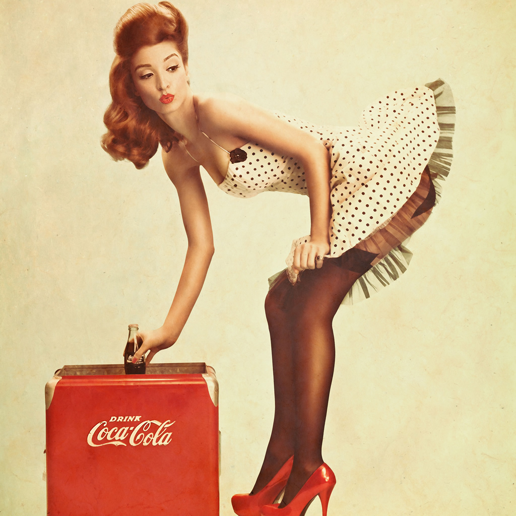 Coca Cola Pin Up Girl - HD Wallpaper 