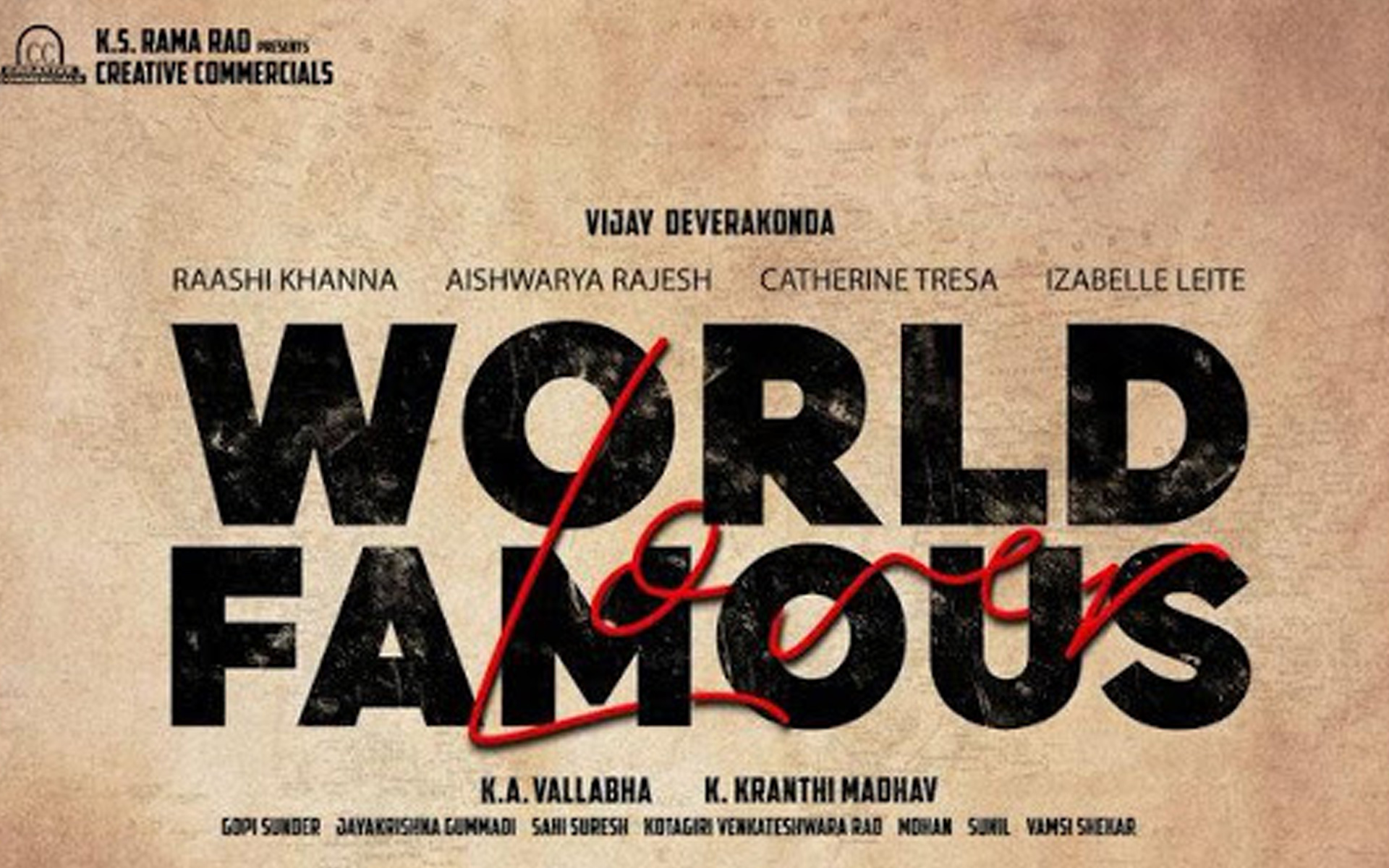 Vijay Deverakonda S Next Titled World Famous Lover - World Famous Lover Actress - HD Wallpaper 
