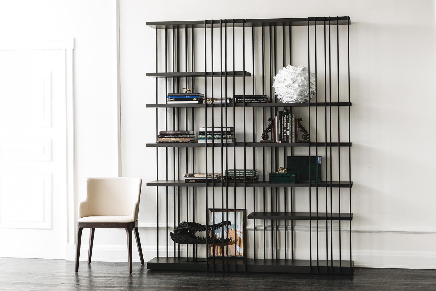 Arsenal Bookcase In Matte Black - Cattelan Italia Arsenal - HD Wallpaper 