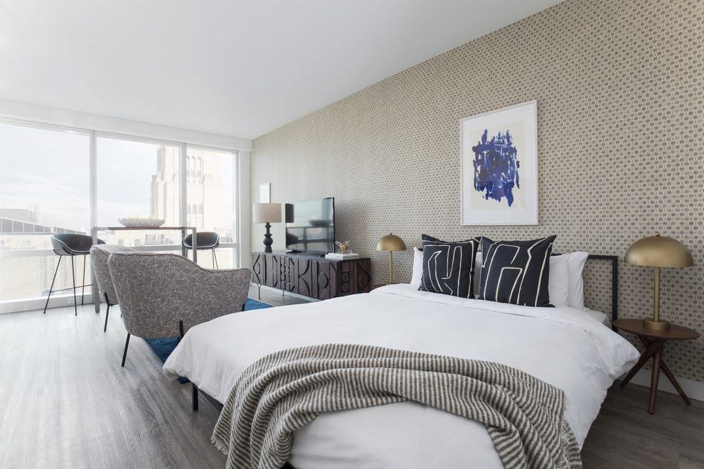 San Francisco Kelly Wearstler Imperial Trellis Wallpaper - Bedroom - HD Wallpaper 