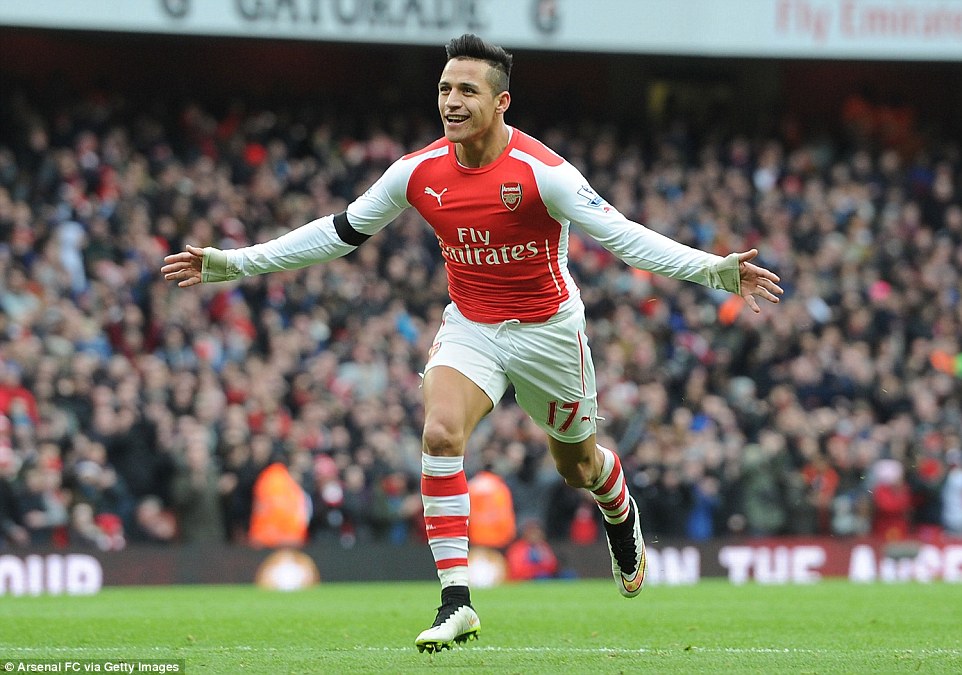 The Former Barcelona Man Continued His Run Of Brilliant - Alexis Sanchez Arsenal 14 15 - HD Wallpaper 