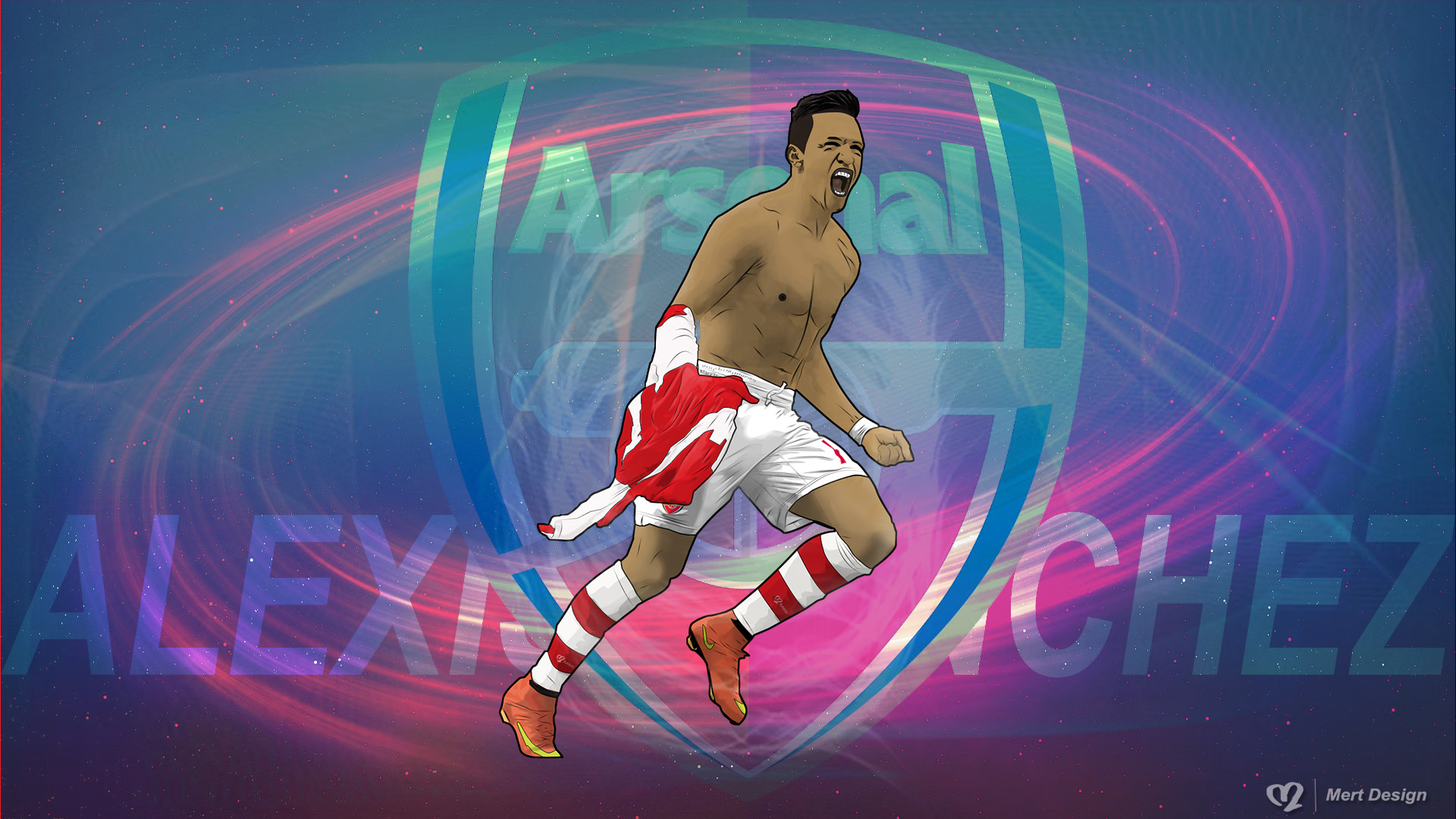 Art Abstract Alexis Sanchez Arsenal Wallpaper Images - Kick Up A Soccer Ball - HD Wallpaper 