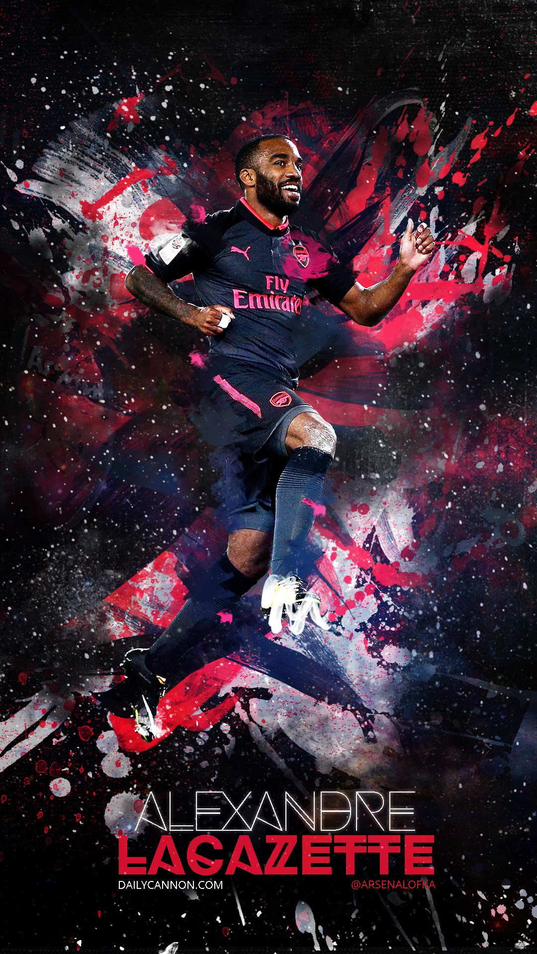 Alexandre Lacazette Arsenal Iphone Wallpaper Resolution - Iphone X Wallpaper Arsenal - HD Wallpaper 