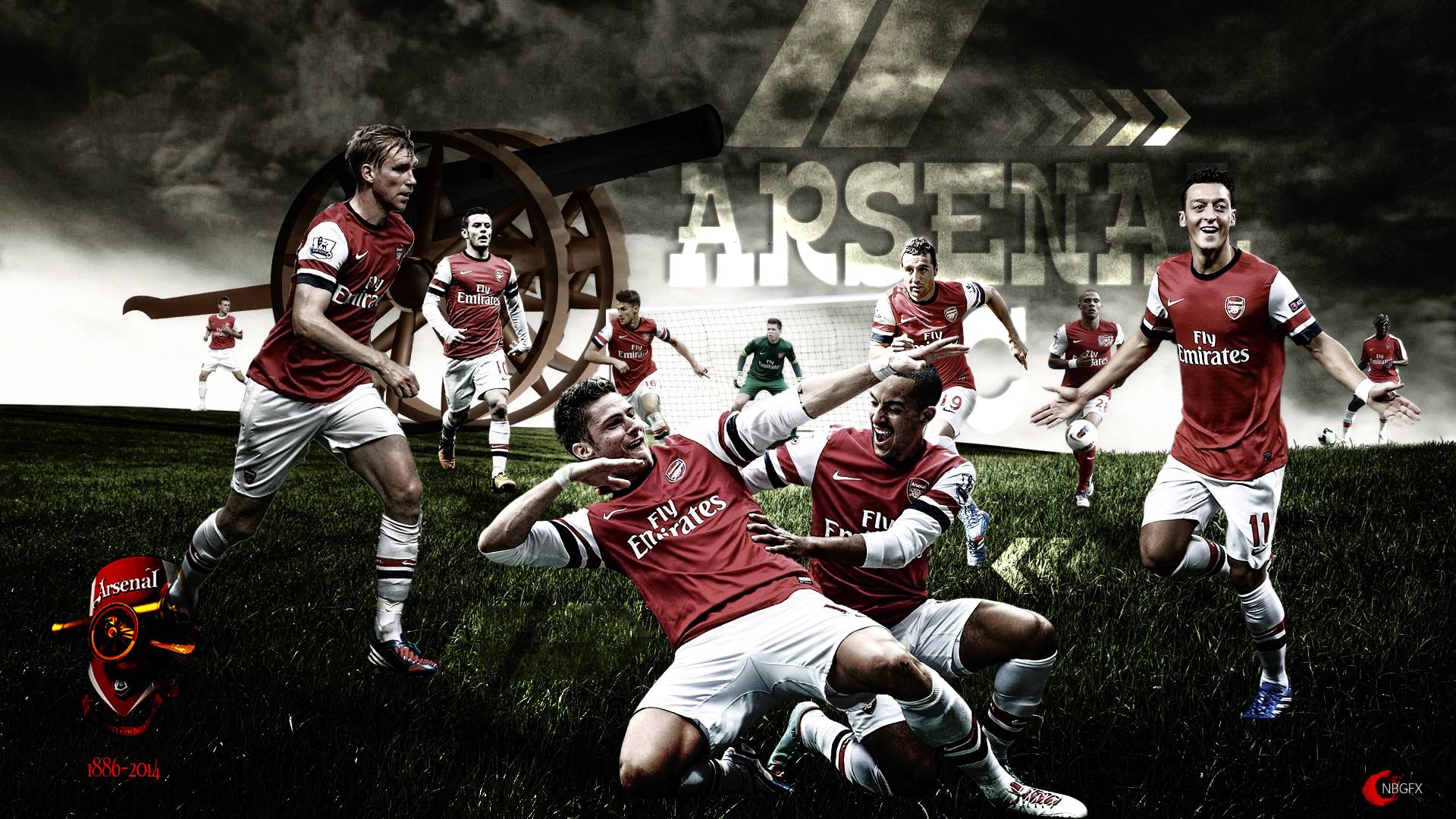 Arsenal Windows 10 Theme - HD Wallpaper 