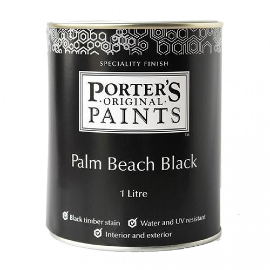 Porters Palm Beach Black - Porters Paints Low Sheen - HD Wallpaper 