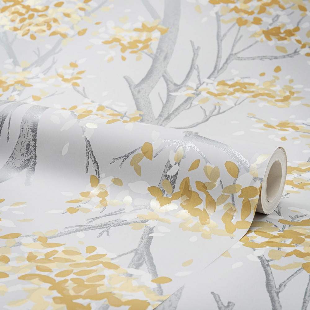 Living Room Yellow And Grey - HD Wallpaper 