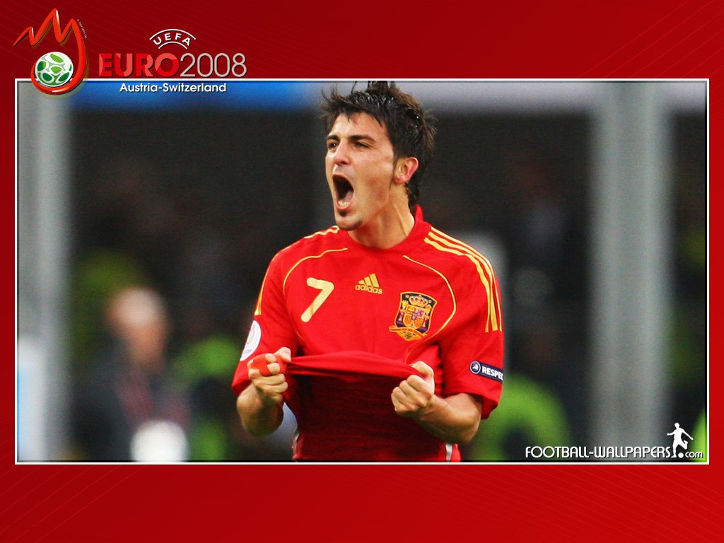 Euro 2008 David Villa - HD Wallpaper 